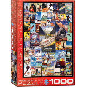 puzzle rompecabezas eurographics 1000 piezas aventuras del ferrocarril tren