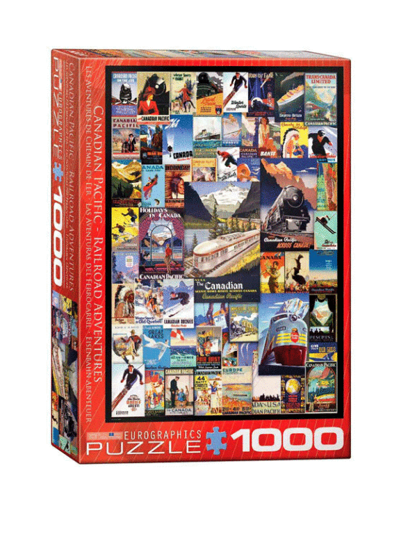 puzzle rompecabezas eurographics 1000 piezas aventuras del ferrocarril tren