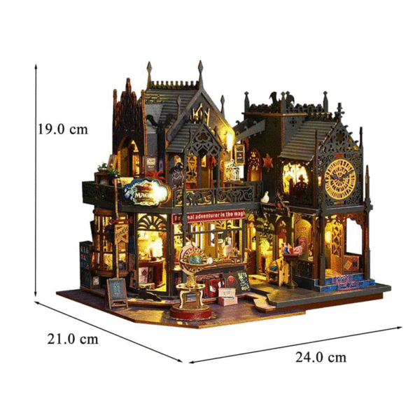 mini casita bricollage maqueta diy tienda de magia 2 pisos