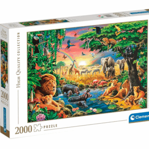 puzzle rompecabezas 2000 piezas clementoni animales selva africa
