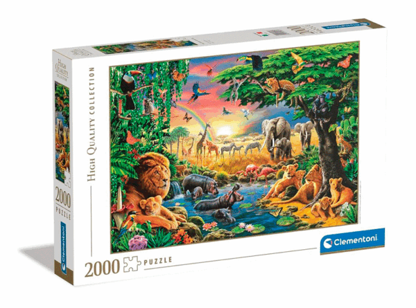 puzzle rompecabezas 2000 piezas clementoni animales selva africa