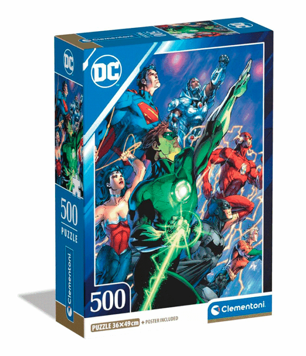puzzle rompecabezas 500 piezas clementoni super heroes dc comics
