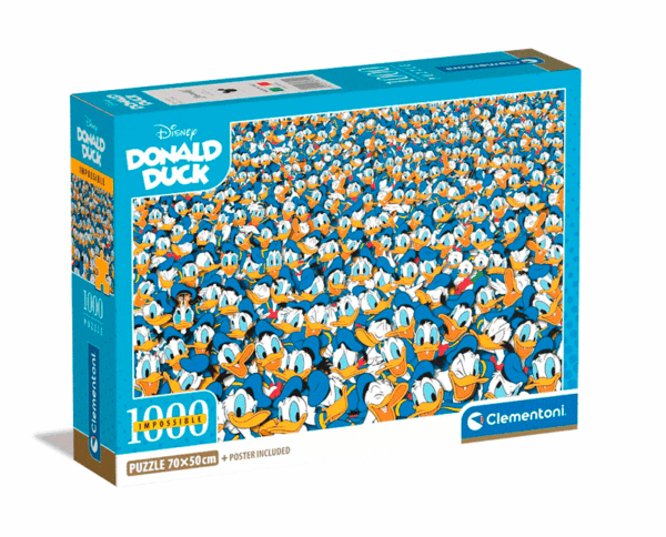 rompecabezas 1000 piezas clementoni impossible pato donals disney