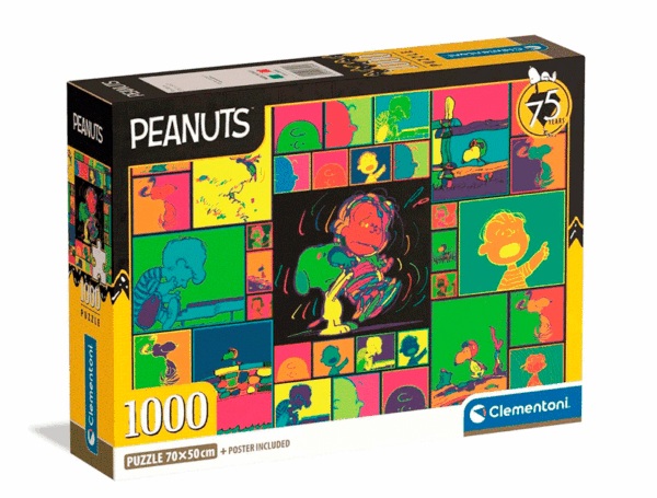 rompecabezas 1000 piezas clementoni peanuts lines charlie brown snoopy