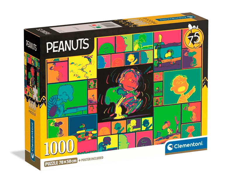 rompecabezas 1000 piezas clementoni peanuts lines charlie brown snoopy