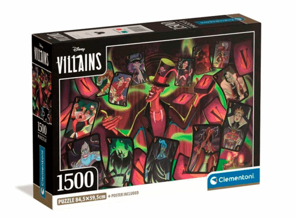 puzzle rompecabes 1500 piezas clementonivillanos de disney