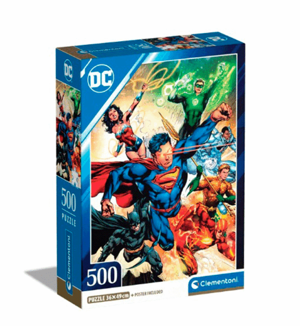 puzzle rompecabezas 500 piezas clementoni super heroes dc comics