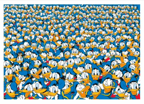 rompecabezas 1000 piezas clementoni impossible pato donals disney