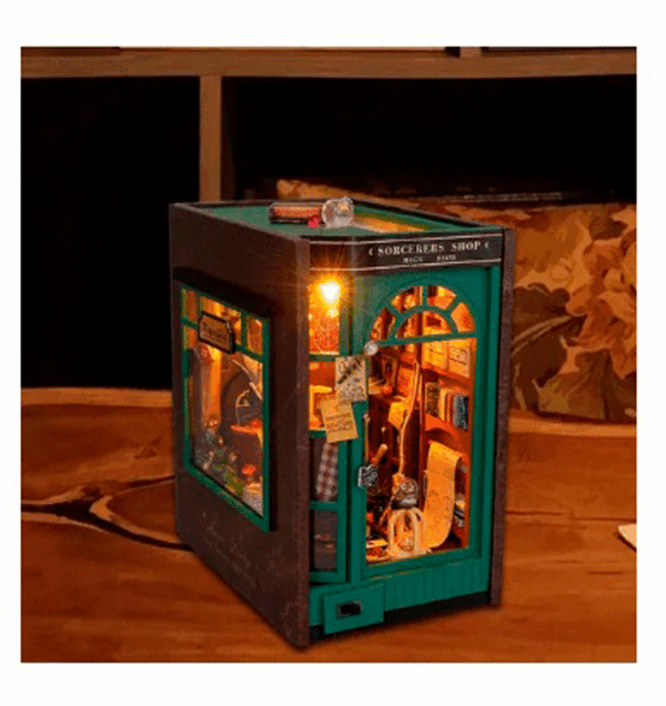 kit separador de libros para biblioteca mini casita diy tienda de hechicería