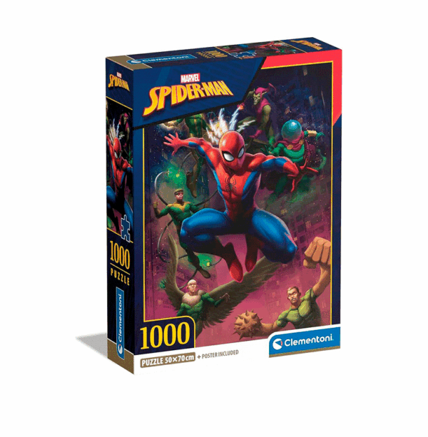 puzzlew rompecabezas 1000 piezas clementoni spiderman hombre araña marvel