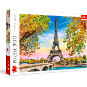 puzzle reompecabezas trefl 500 piezas paris romantico paisaje torre eiffel