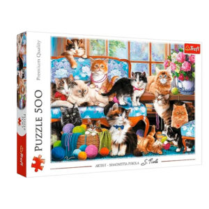 puzzle reompecabezas trefl 500 piezas familia de gatos