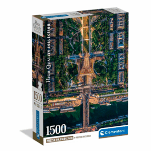 puzzle rompecabezas clementoni 1500 piezas colando sobre paris torre eiffel