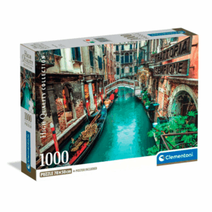 puzzle rompecabezas clementoni 1000 piezas paisaje canal de venecia, tienda, talca