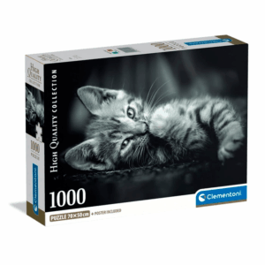 puzzle rompecabezas clementoni 1000 piezas animales gatito blanco y negro, tienda, talca