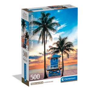puzzle rompecabezas clementoni 500 piezas paisaje playa miami beach tienda, talca