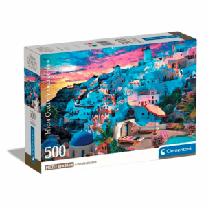 puzzle rompecabezas clementoni 500 piezas paisaje vista santorini tienda, talca