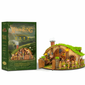 mini casita diy bricolage maqueta kit separador de libros libreria biblioteca the magic ring house el señor de los anillos hobbit